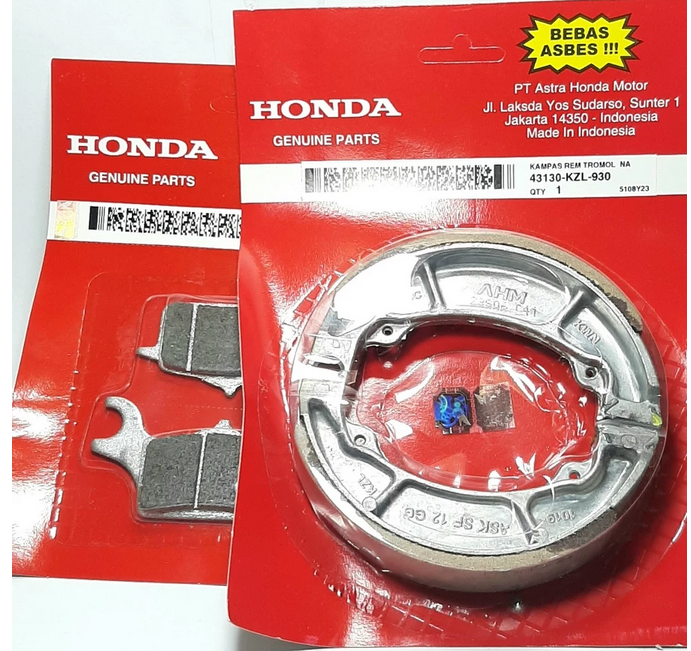 Kampas Rem Set Belakang Depan Beat Fi Scoopy Vario 125 Deluxe KZ